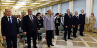 Священник Брянской епархии по взаимодействию с УМВД России по Брянской области принял участие в торжественном мероприятии посвященном Дню Конституции Российской Федерации - Навлинское благочиние