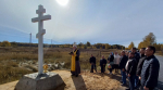 В брянском селе освятили Православные кресты на въезде